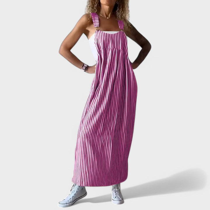 Guzel – Stilvolles Maxikleid Mit Streifenprint