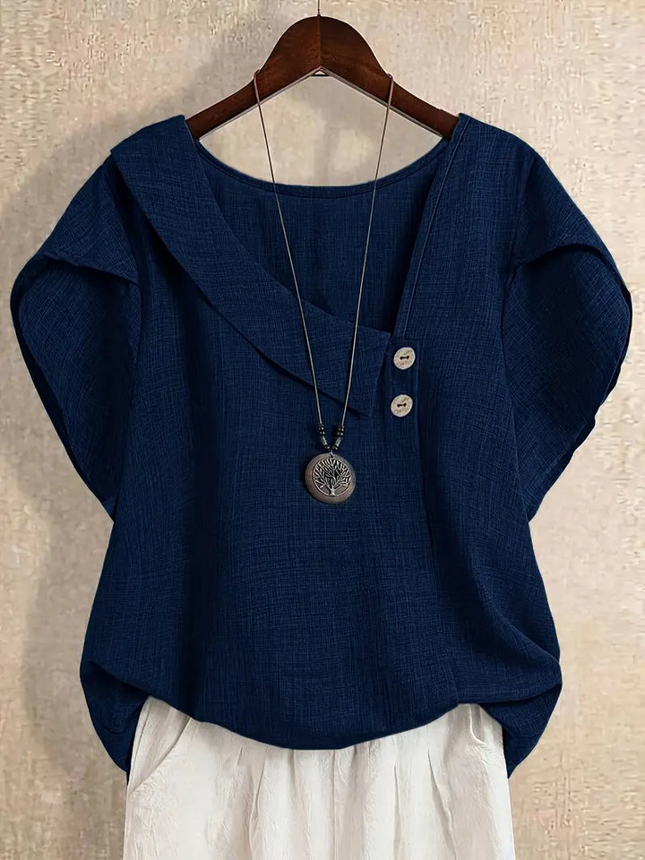 Milany – Lässige Bluse Mit Asymmetrischem Ausschnitt