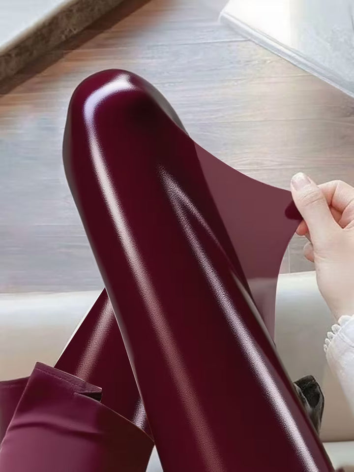 Bekah – Hochglänzende Stretch Strumpfhose Mit Fußteil