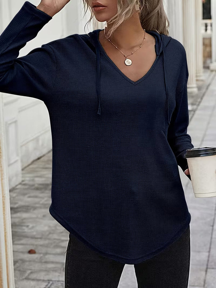 Heydi – Langarm Pullover Mit Kapuze Und Abgerundetem Saum