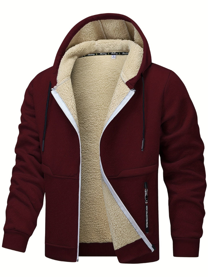 Helge - Lässiger Kapuzenpullover Mit Langen Ärmeln Und Reißverschluss