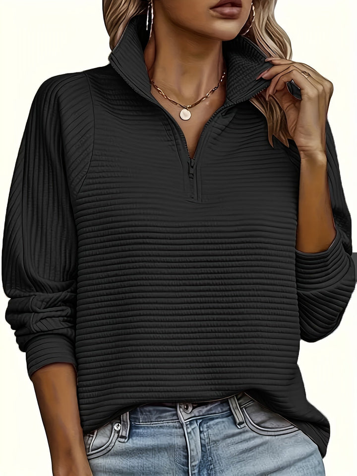 Marthe – Strickpullover Mit Reißverschluss