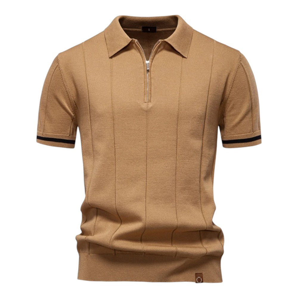 Johncena – Lässiges Polohemd Mit Reißverschluss Im Sportstil