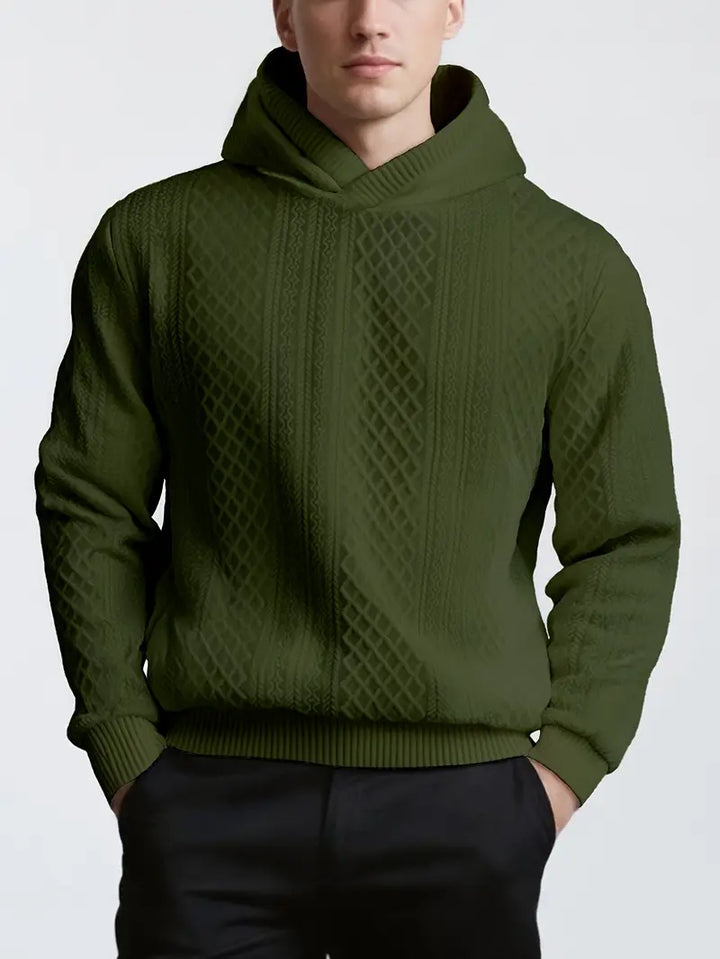Karah - Langärmeliger Strick Kapuzenpullover