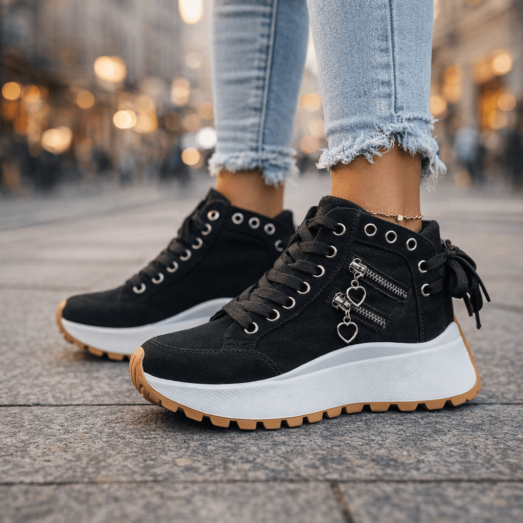 Kamala – Klobige Sohle Schnür Turnschuh