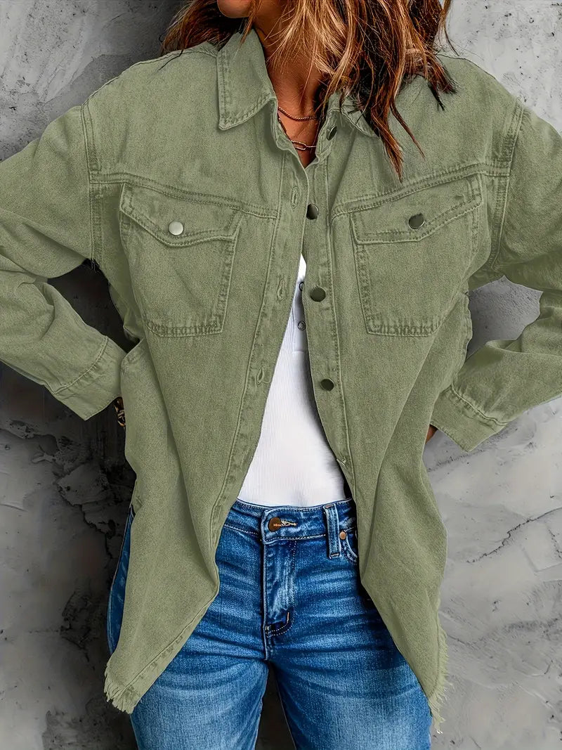 Malika - Langärmelige Denim Jacke