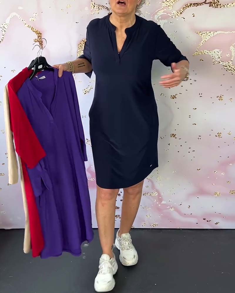 Kelsea – Midikleid mit V-Ausschnitt