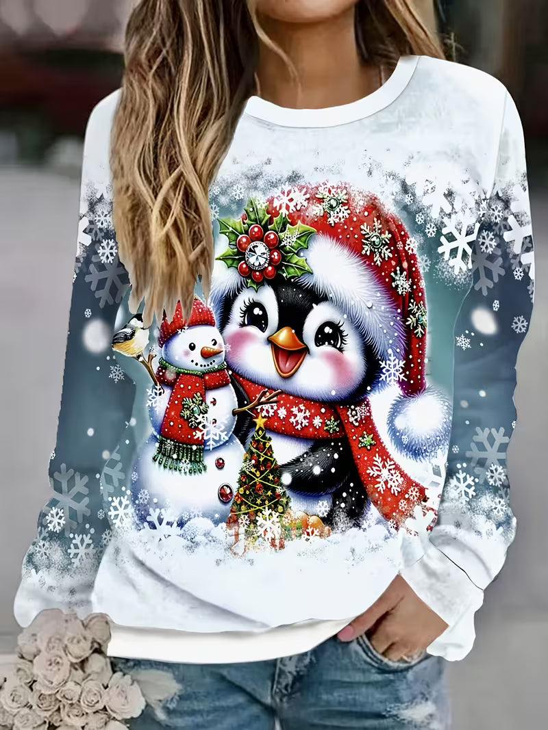 Jeila – Weihnachts-Sweatshirt Mit Grenzüberschreitendem Aufdruck