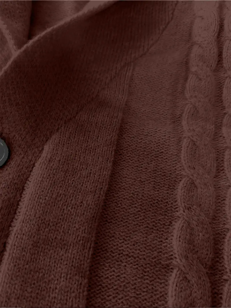 Hatem - Lässiger Strickcardigan Mit Langen Ärmeln