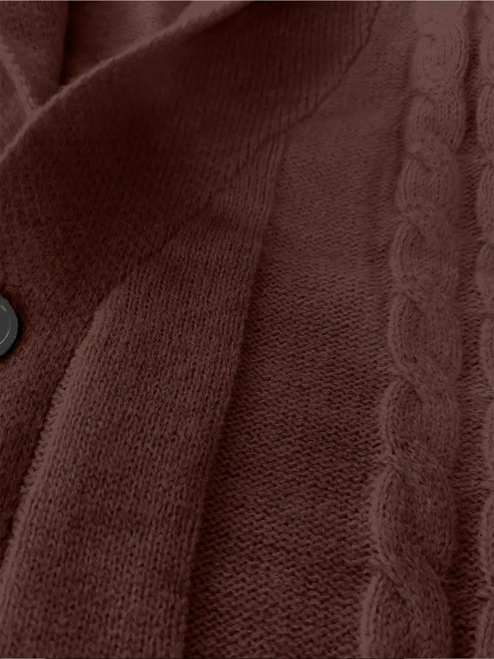 Hatem - Lässiger Strickcardigan Mit Langen Ärmeln