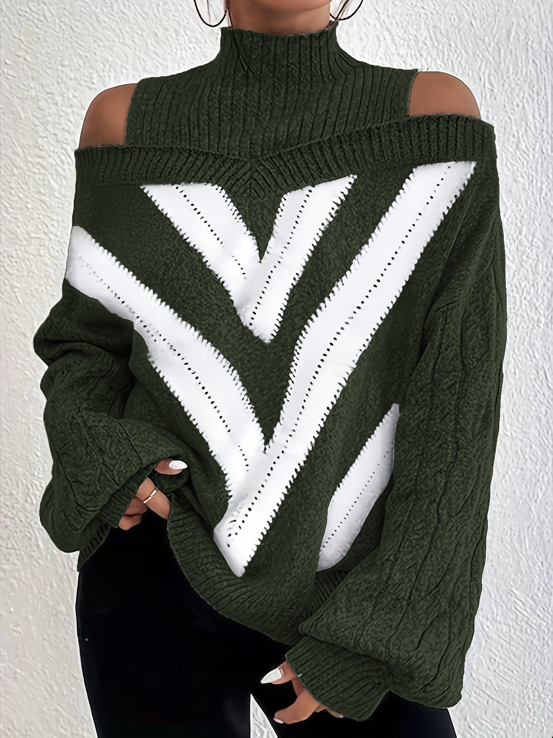 Ramirez – Schulterfreier Strickpullover