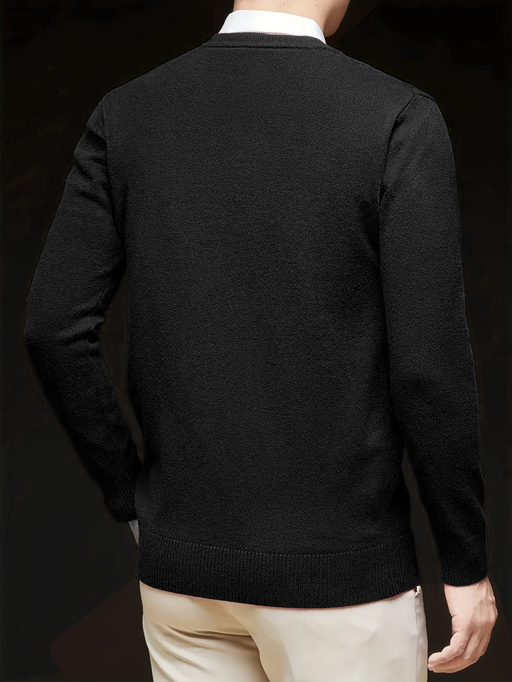 Dionysis – „Cross Border“ Strickpullover mit V-Ausschnitt