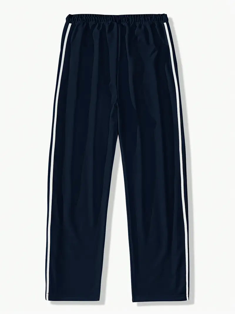 Mendis – Lässige Sport Hose Mit Geradem Bein Und Druckknopfverschluss