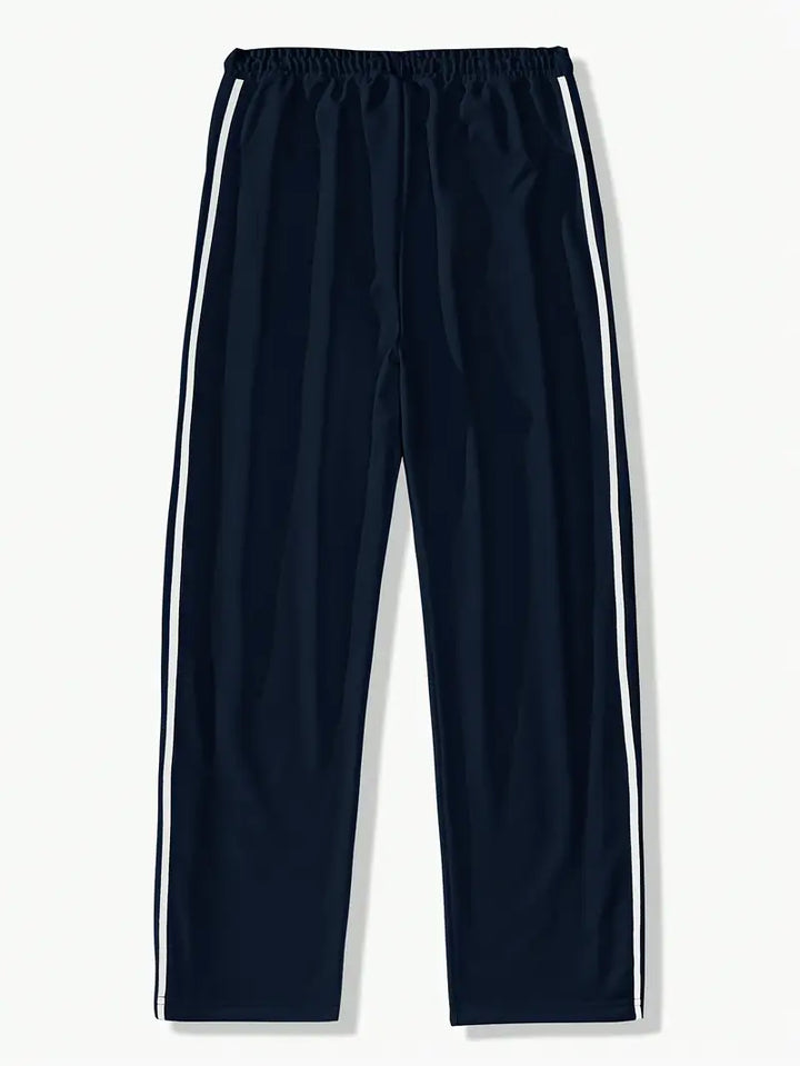 Mendis – Lässige Sport Hose Mit Geradem Bein Und Druckknopfverschluss