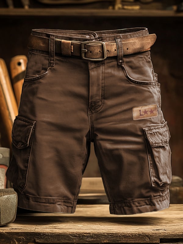 Herren Retro Outdoor Ripstop Mehrzweck-Cargoshorts