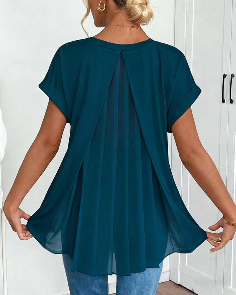 Liyanna – Patchwork T-Hemd Mit Kurzen Ärmeln