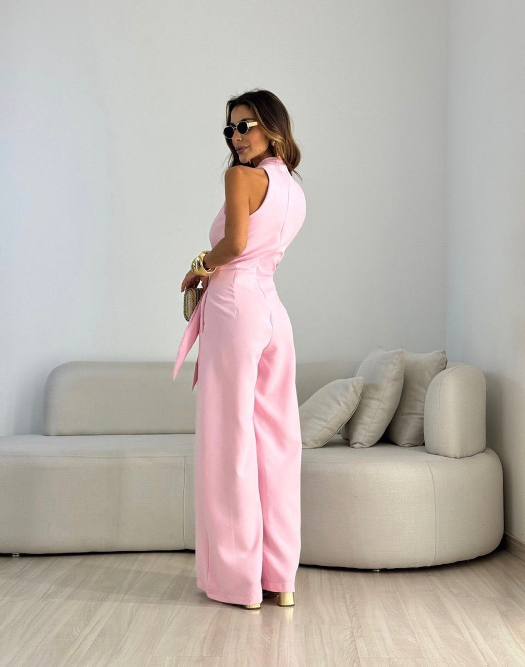 Shabrina - Ärmelloser Overall Mit Weitem Bein