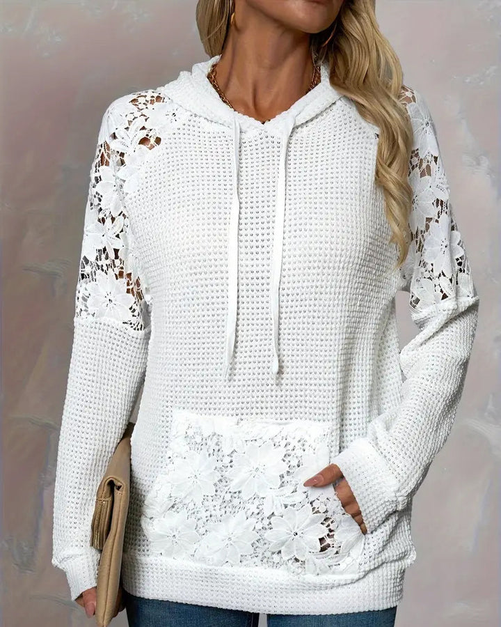 Laessa – Kapuzenpullover Mit Blumen Muster Und Fronttasche