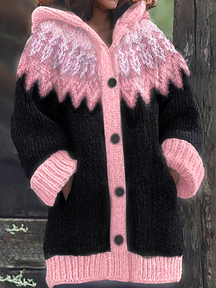 Gulnur - Eleganter Winter Pullover Mit Kapuze Und Langen Ärmeln