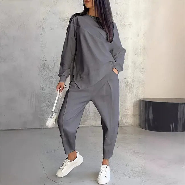 Tashia – Lässiges Set aus Langarm Pullover Und Jogginghose