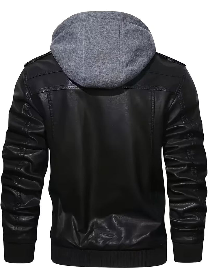 Bryndan – Kapuzenjacke Aus Kunstleder