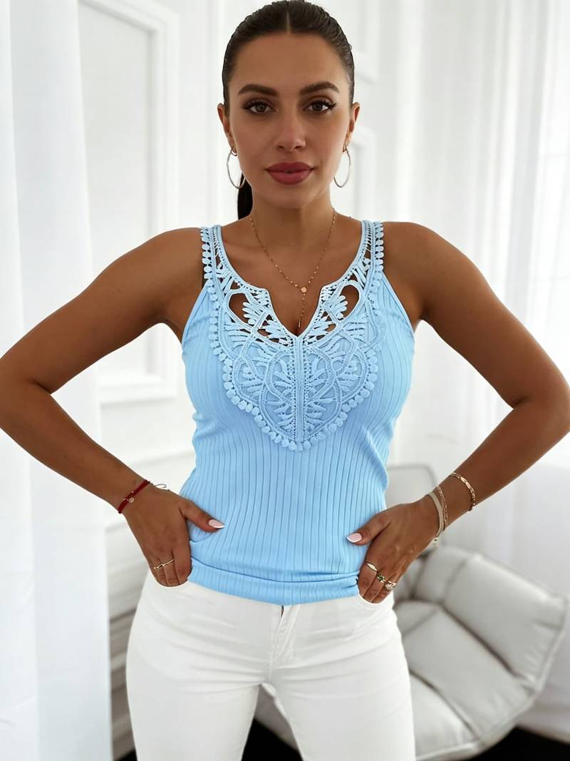 Hajar - Stylisches Spitzen Tanktop