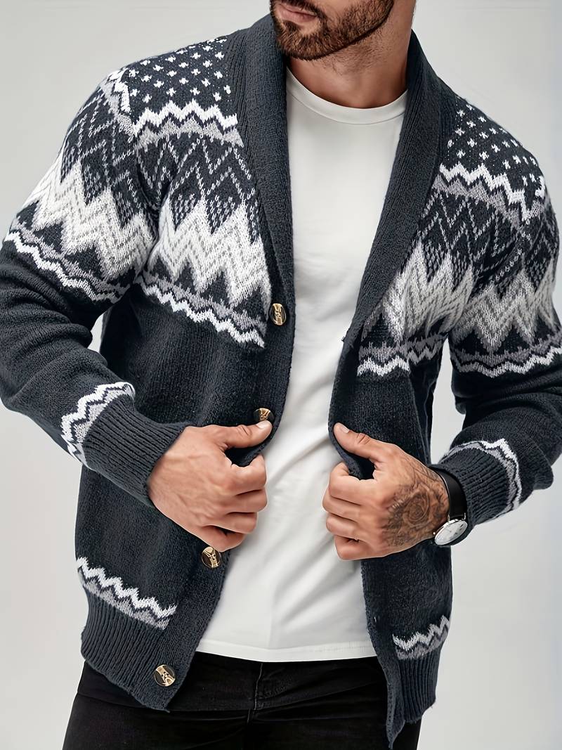 Elroy - Lässiger Pullover Mit Geometrischem Muster