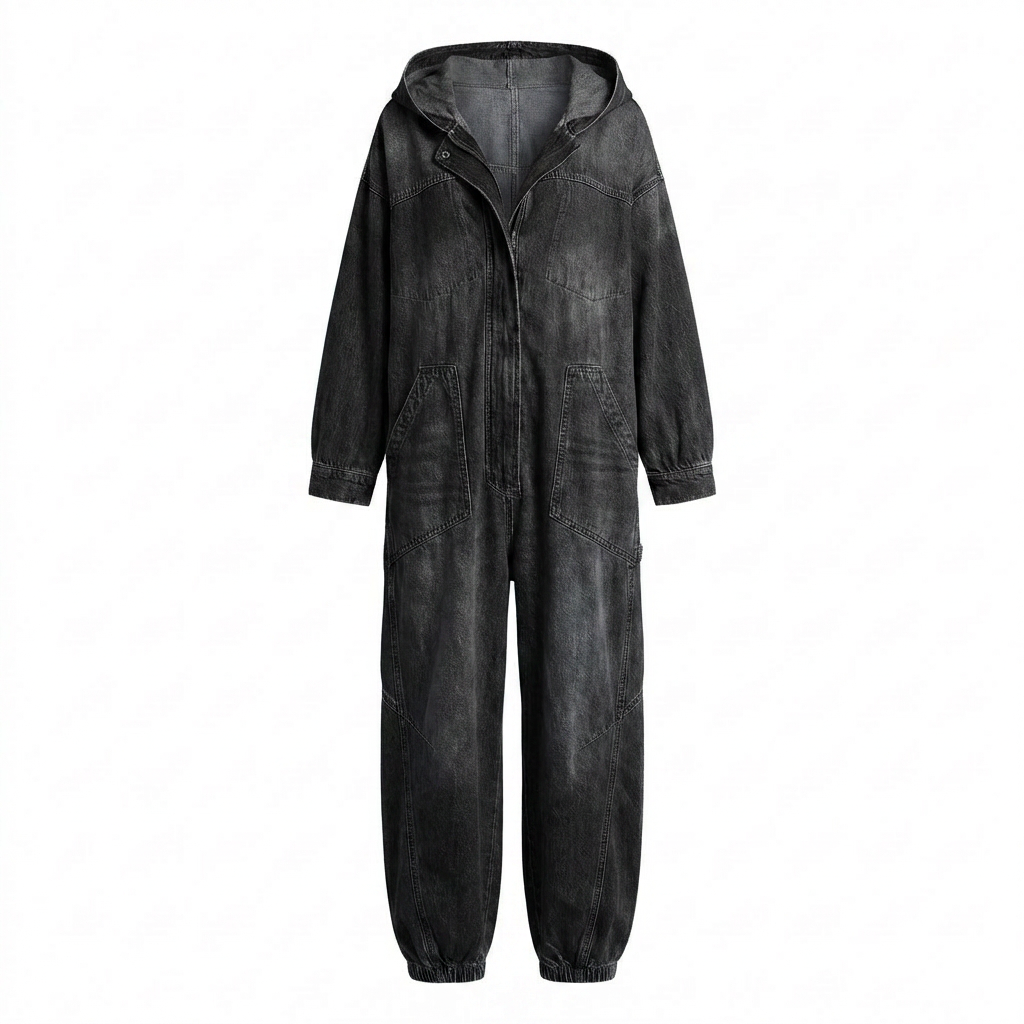 Estielle - Jeans Overall Mit Kapuze