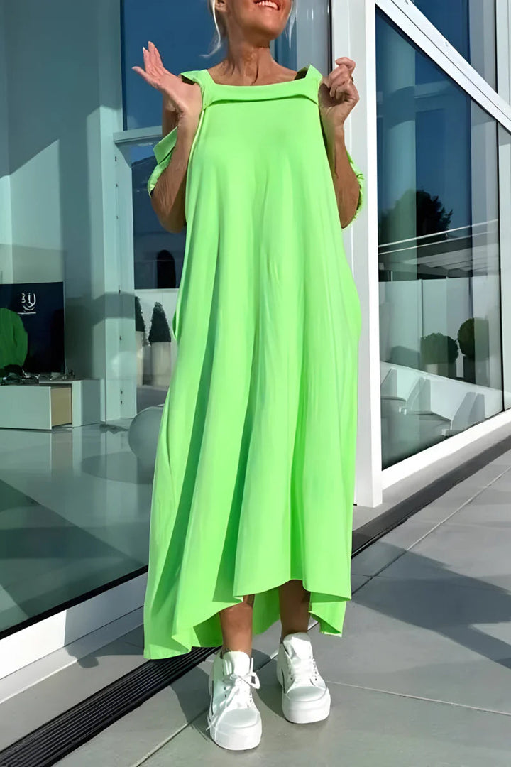 Vathsala - Langes Schulterfreies Sommer Kleid