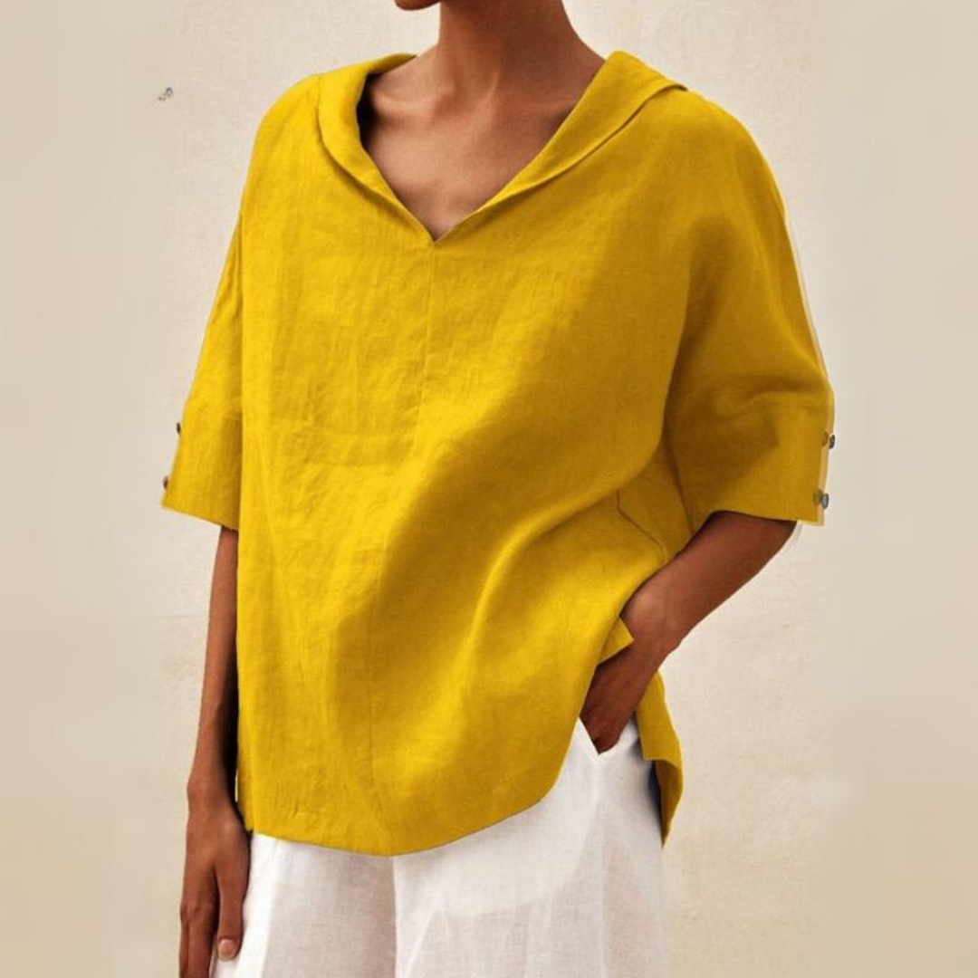 Zoe - Lässige, Locker Sitzende Bluse