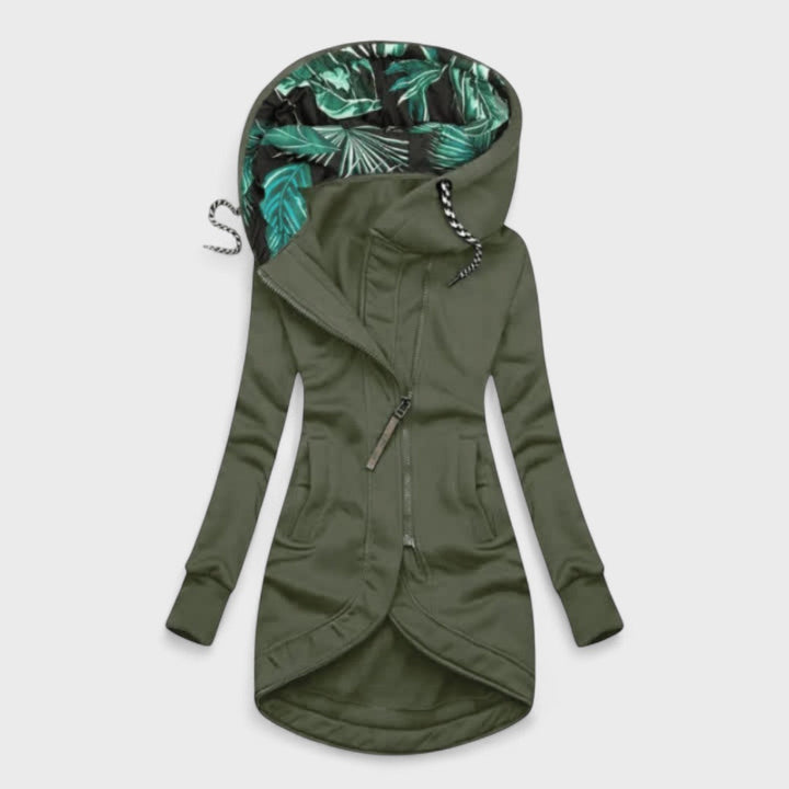 Kristanna – Winter Mantel Mit Asymmetrischem Reißverschluss
