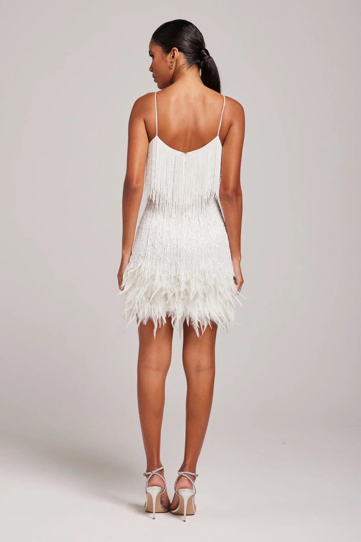 Jemima – Stilvolles Minikleid Mit Federn
