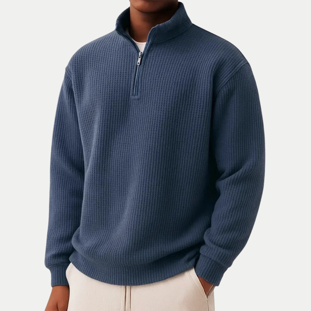 Shachar - Lässiger Sweater mit Reißverschluss