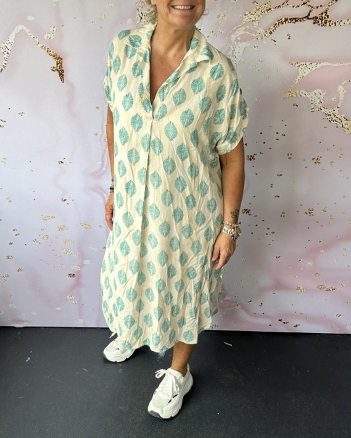Dini - Stilvolles Kleid Mit V Ausschnitt