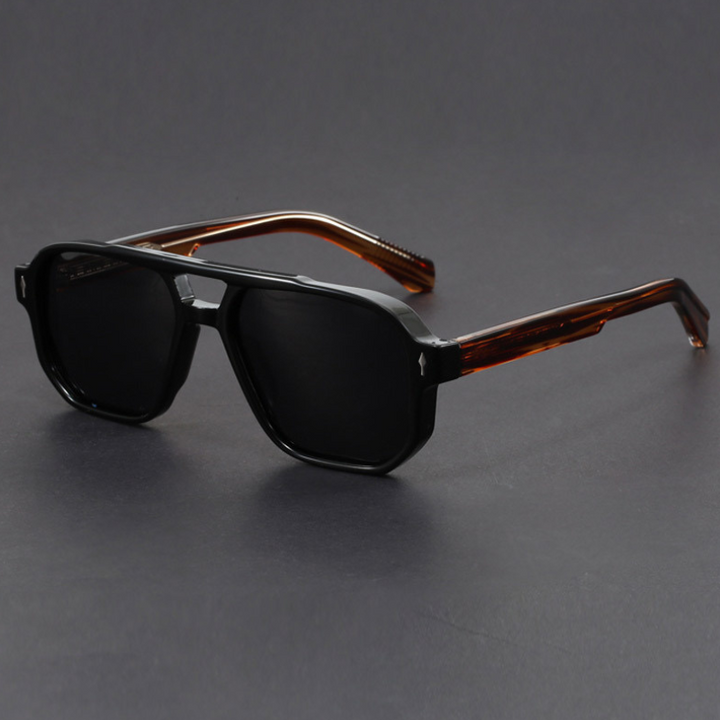 Kieran – Sonnenbrille mit Zweifarbigem Rahmen und eckiger Form