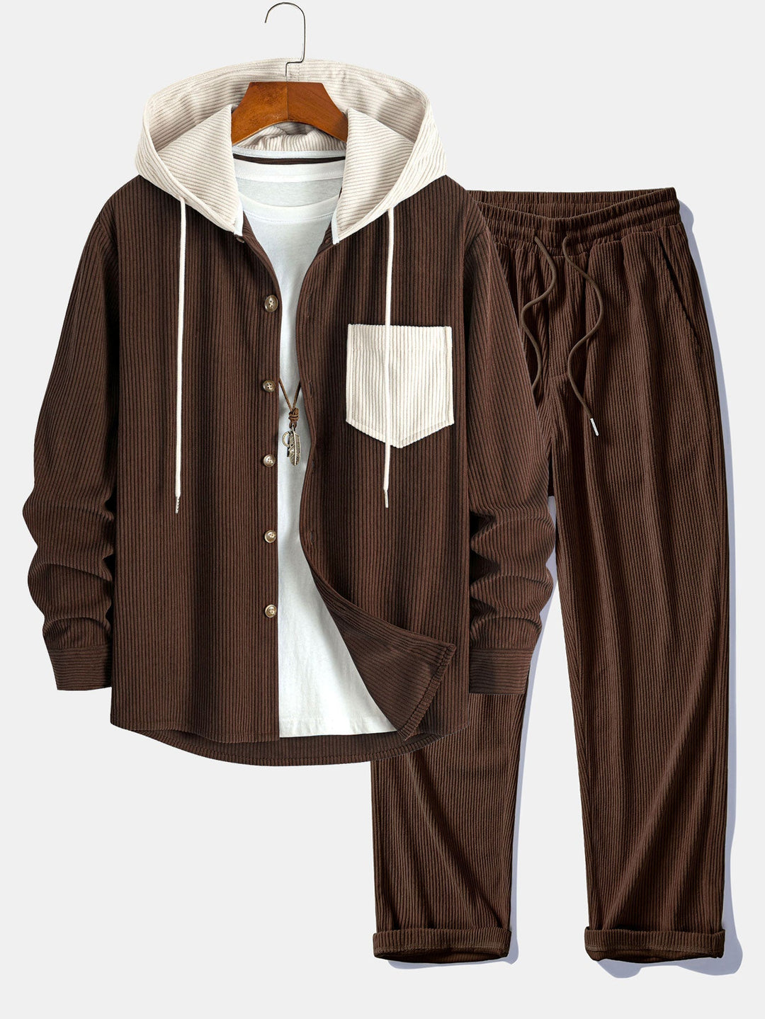 Cadmus – Set Aus Kapuzen Hemd Und Hose Aus Cord