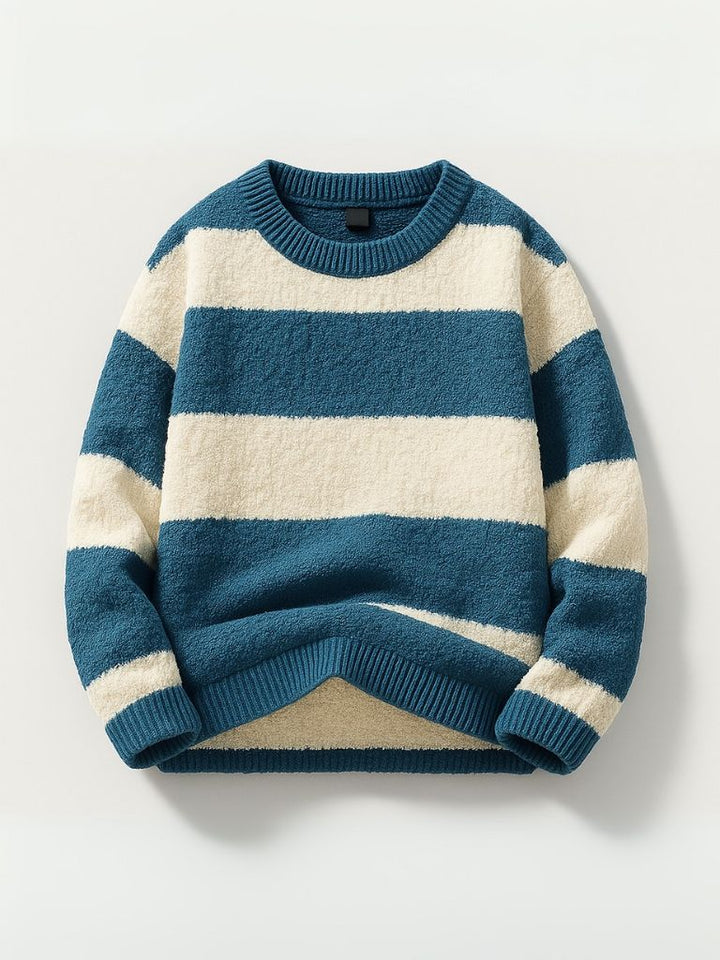 Jorren – Rund Hals Streifen Pullover