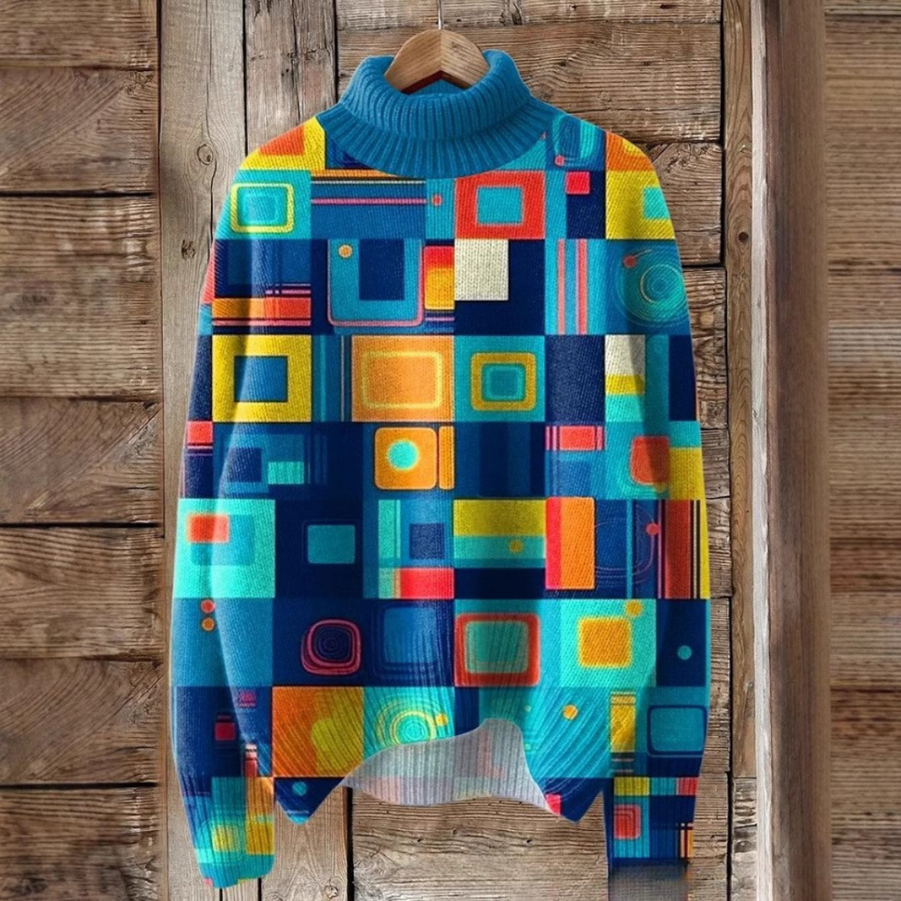 Daria - Drucken Und Rollkragenstrick Pullover