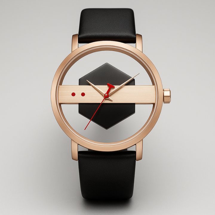 DialVorn - Uhr Mit Geometrischem Zifferblatt Und Armband