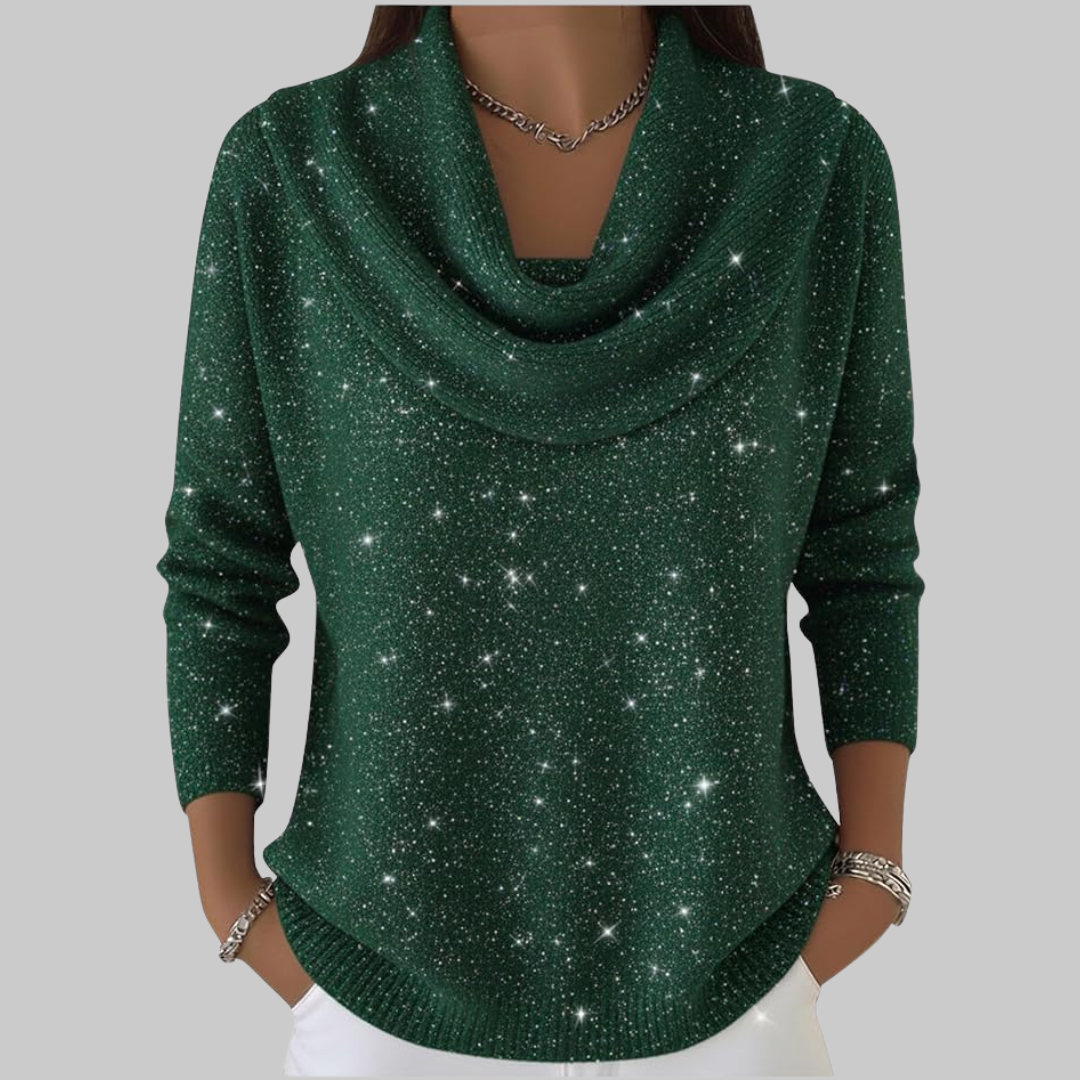 Ayelet - Weicher Rollkragen Pullover Mit Sternen Print