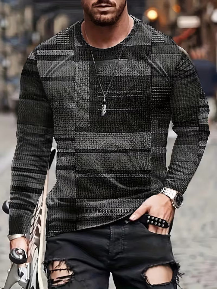 Kellan – Langärmliges Hemd MIT Geometrischem Patchwork-print