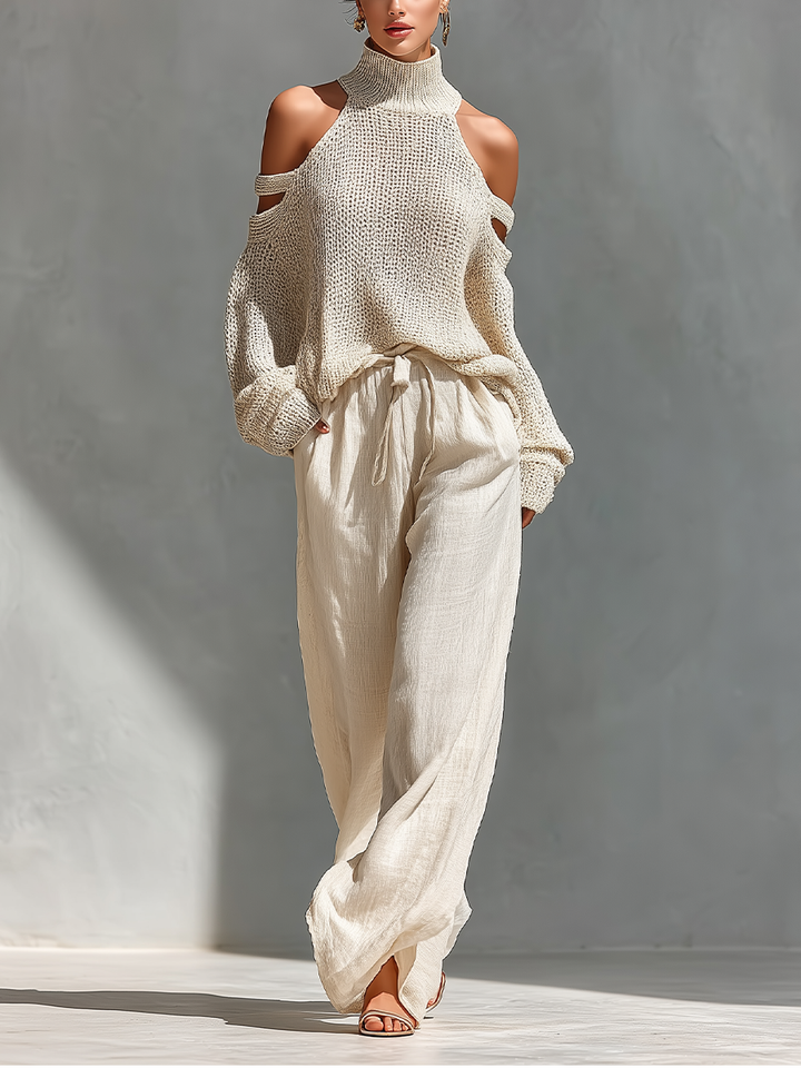 Elyzia – Set Aus Strickoberteil Und Weiter Hose