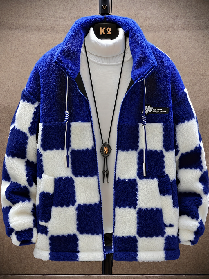 Melany – Karierte Fleecejacke mit Kapuze Und Reißverschluss
