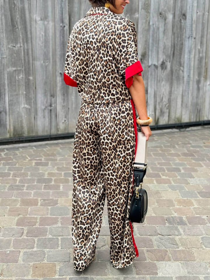 Felinette – 2-Teiliges Set mit Leopardenmuster und Knopfleiste