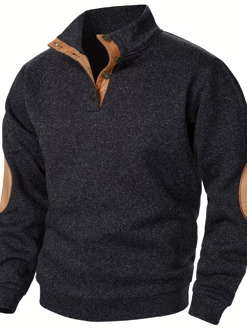 Kashyap – Sweatshirt mit Stehkragen Und Langen Ärmeln