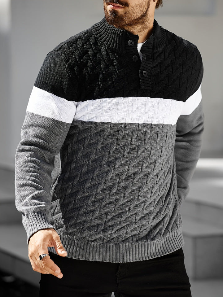 Lilfad - Casual Stand Collar Knitted Sweater