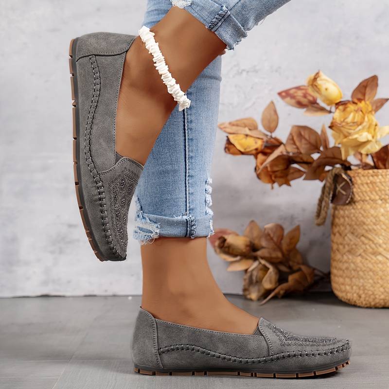 Orital - Vintage Halbschuh Mit Ziernähten