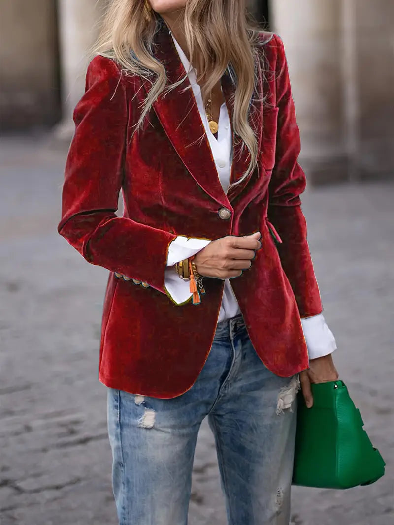 Elīna – Modischer Samt Blazer