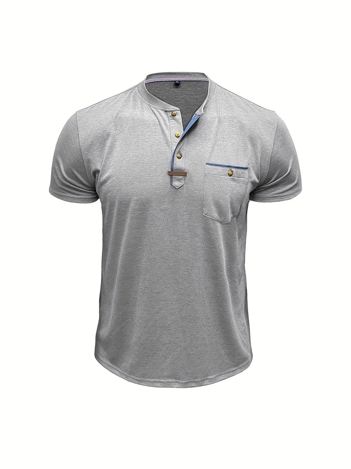 Saxon – Elegant Rundhalsausschnitt T Hemd Mit Tasche