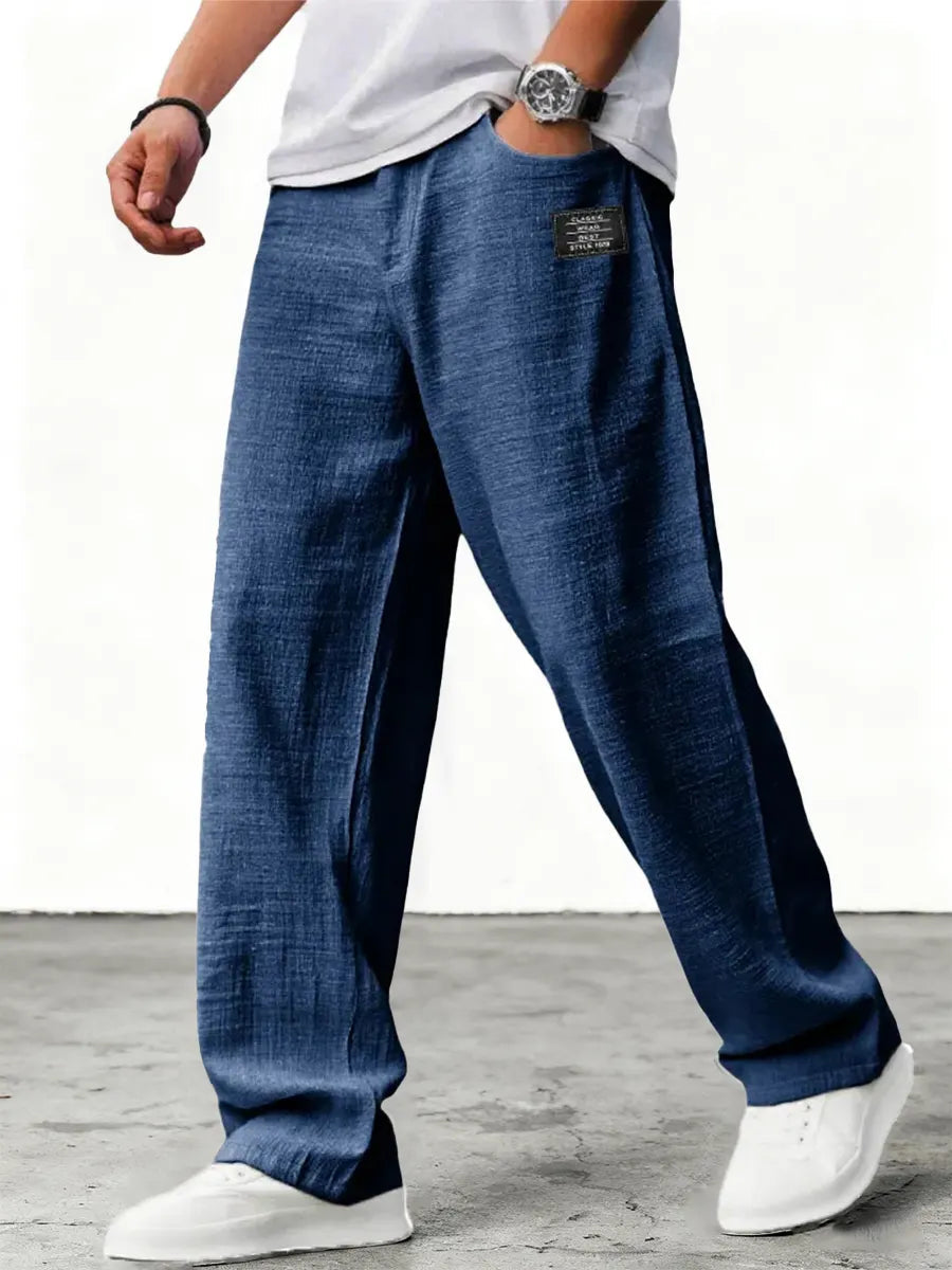 Lushan - Weite Leinen Hose